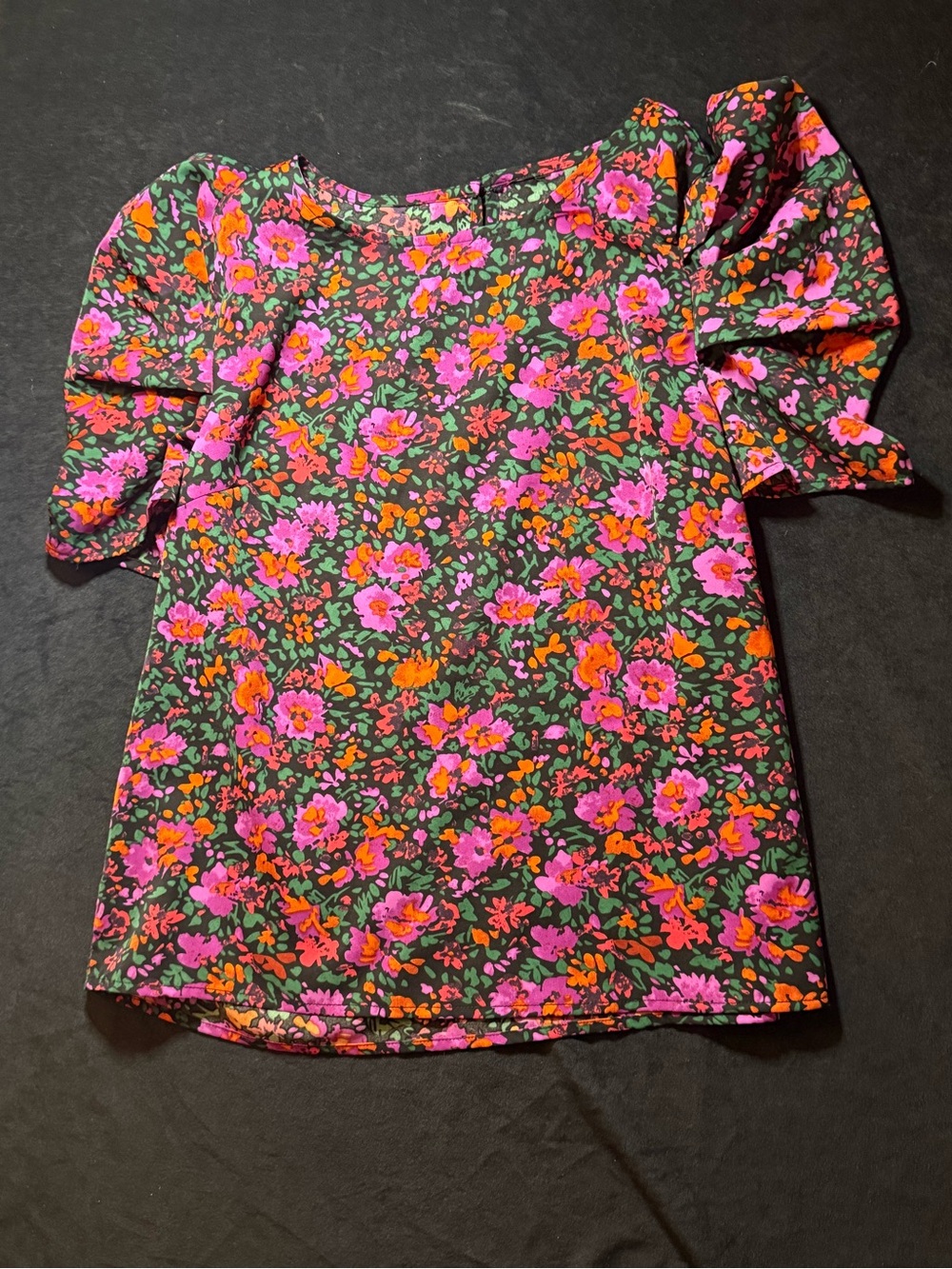 Floral Puff Sleeve Blouse